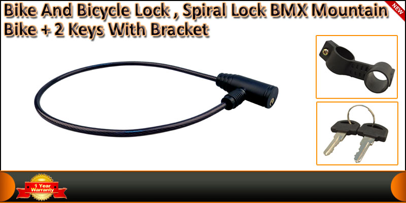 Bike And Bicycle Lock , Spiral Lock BMX Mountain B